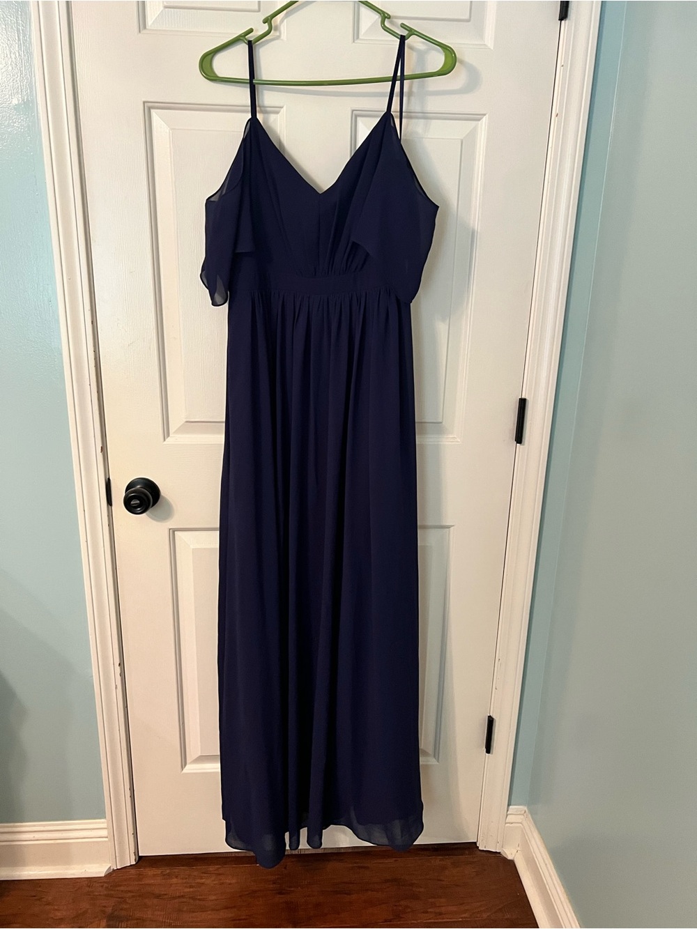 Lulu's Navy Blue Spaghetti Strap Maxi Dress